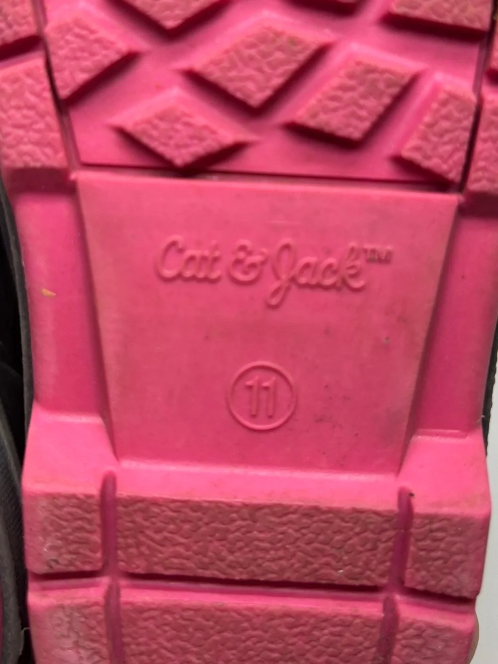 Cat & Jack Girls Winter Snow Boots Size 11 Black Pink Thermolite